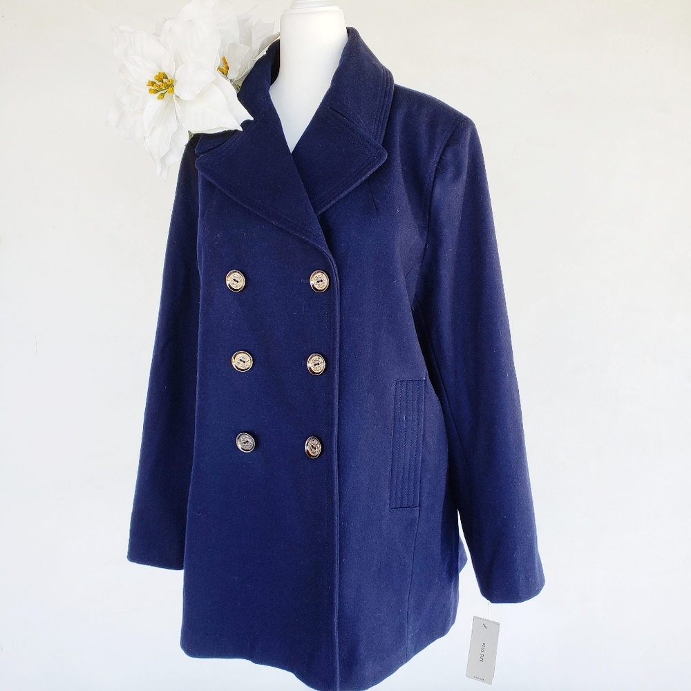 Kenneth Cole Reaction Wool Coat Plus Size
